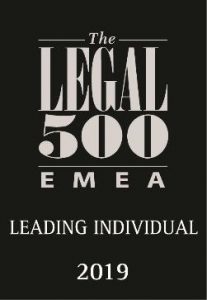 Legal 500 leading individual 2019